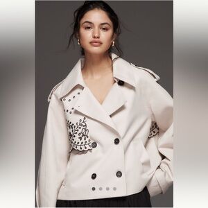 Anthropologie NWT Crop Trench Coat size 2X.